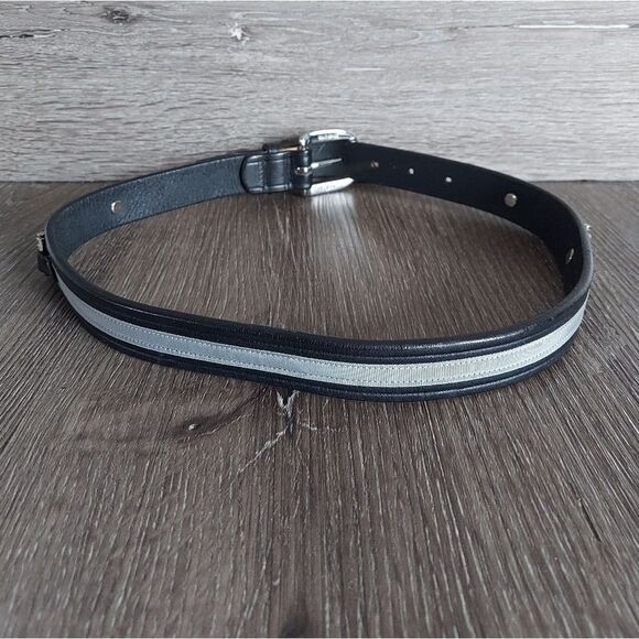 Vintage Tory Black English Bridle Leather Horse Bit and Ribbon Belt Size 28 - Picture 3 of 8